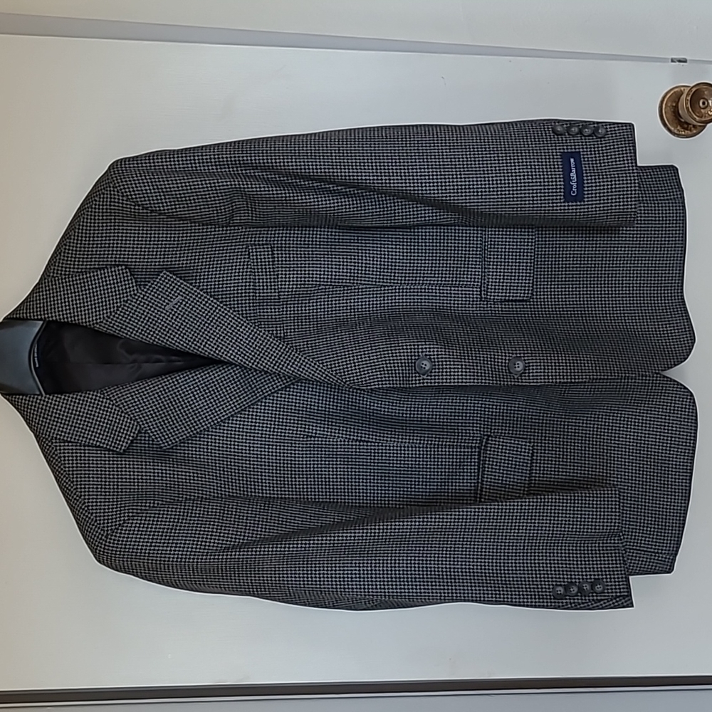 40S Croft&Barrow Navy houndstooth blazer